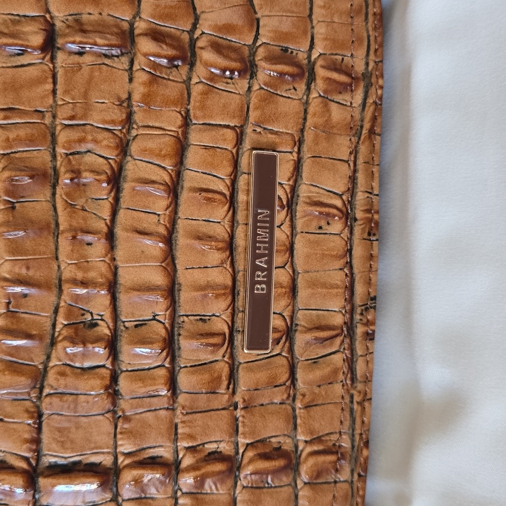 Brahmin Shayna Crossbody Bag In Luggage Brown Leontyne. NWT. RARE - Picture 2 of 12